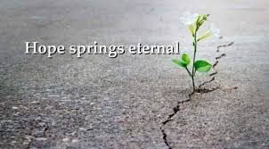 Philosophy hope springs etermal