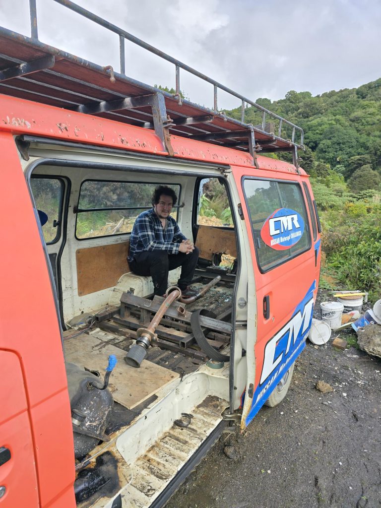 Van Damaged With Piers